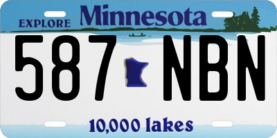 MN license plate 587NBN