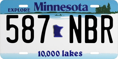 MN license plate 587NBR