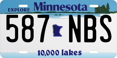 MN license plate 587NBS