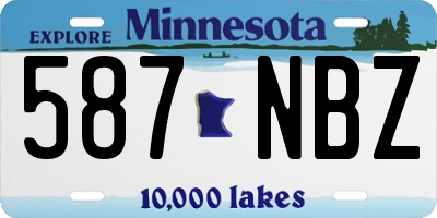 MN license plate 587NBZ