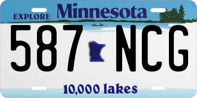 MN license plate 587NCG