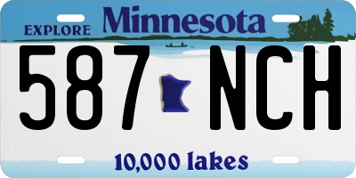 MN license plate 587NCH