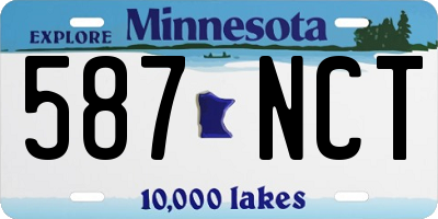 MN license plate 587NCT