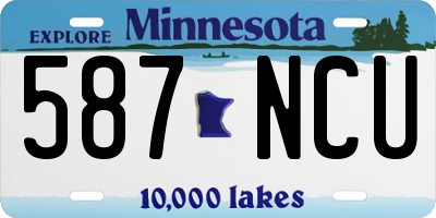 MN license plate 587NCU