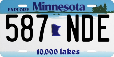 MN license plate 587NDE