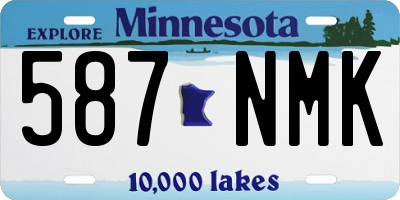 MN license plate 587NMK