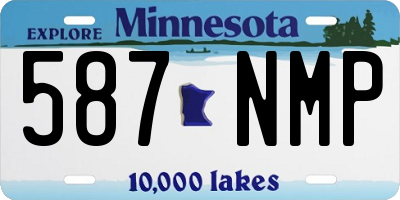 MN license plate 587NMP