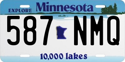 MN license plate 587NMQ