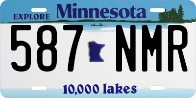MN license plate 587NMR