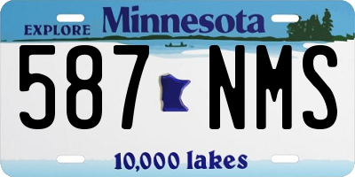 MN license plate 587NMS