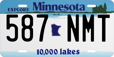 MN license plate 587NMT