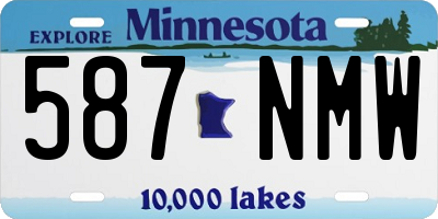 MN license plate 587NMW