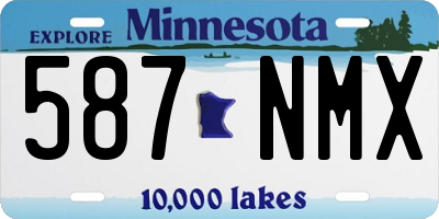 MN license plate 587NMX