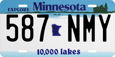 MN license plate 587NMY