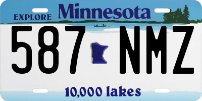 MN license plate 587NMZ