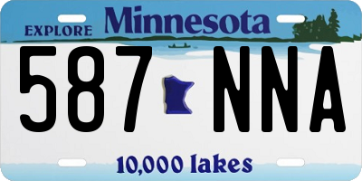 MN license plate 587NNA