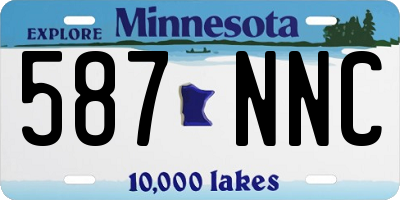 MN license plate 587NNC