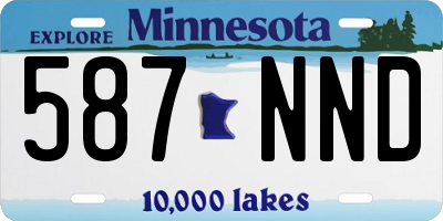 MN license plate 587NND