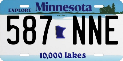 MN license plate 587NNE
