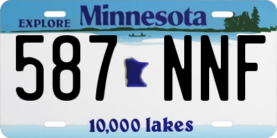 MN license plate 587NNF