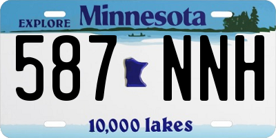 MN license plate 587NNH