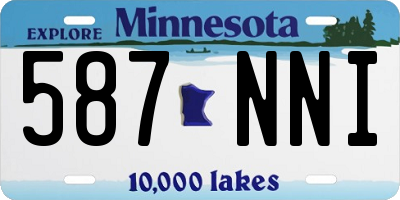 MN license plate 587NNI