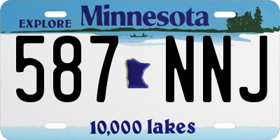MN license plate 587NNJ