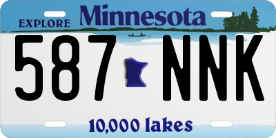 MN license plate 587NNK
