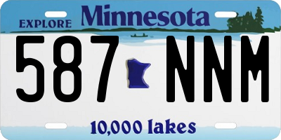MN license plate 587NNM