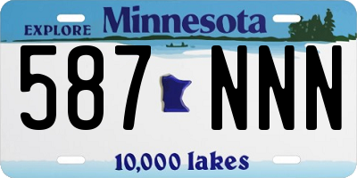 MN license plate 587NNN