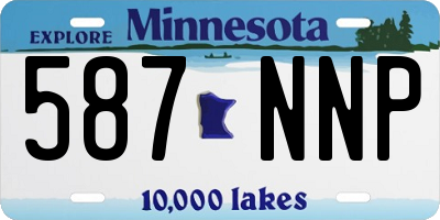 MN license plate 587NNP