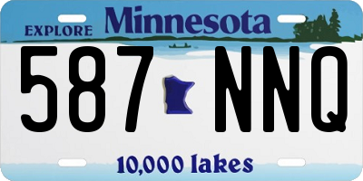 MN license plate 587NNQ
