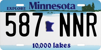 MN license plate 587NNR