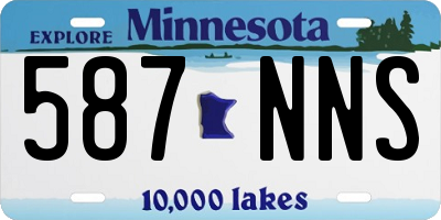 MN license plate 587NNS