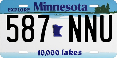 MN license plate 587NNU