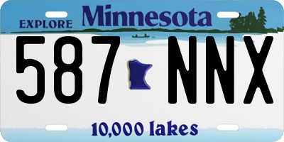 MN license plate 587NNX