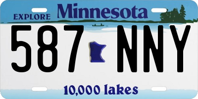 MN license plate 587NNY