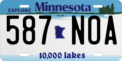 MN license plate 587NOA