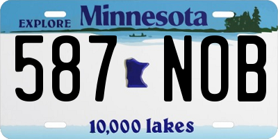 MN license plate 587NOB