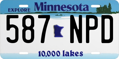 MN license plate 587NPD