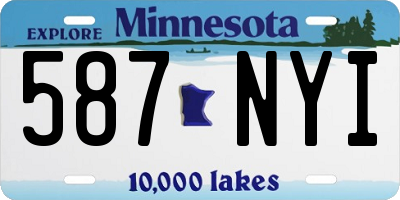 MN license plate 587NYI