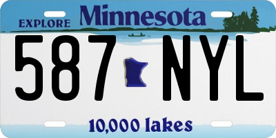 MN license plate 587NYL