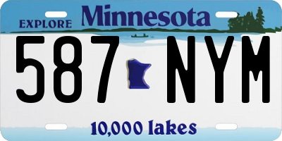 MN license plate 587NYM
