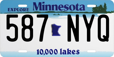 MN license plate 587NYQ