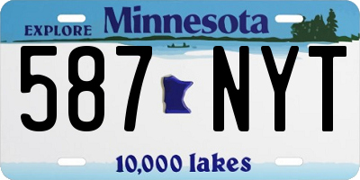 MN license plate 587NYT