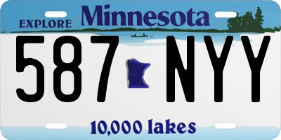 MN license plate 587NYY