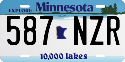 MN license plate 587NZR