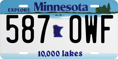 MN license plate 587OWF