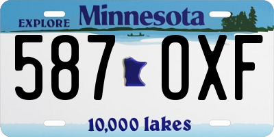 MN license plate 587OXF