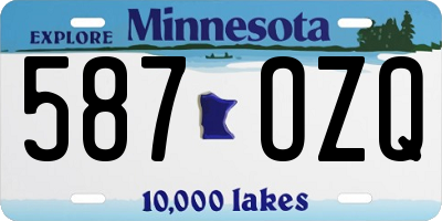 MN license plate 587OZQ
